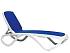Шезлонг Nardi Omega без подлокотников, бело-синий—