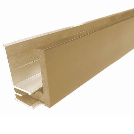 Стартовый (конечный) ДПК + алюминиевый профиль 40x24x3000мм, кофе с молоком Стартовый (конечный) ДПК + алюминиевый профиль 40x24x3000мм, кофе с молоком