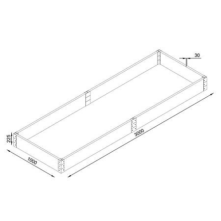 Комплект грядочных досок Holzhof 3000x1000x225 мм, венге Комплект грядочных досок Holzhof 3000x1000x225 мм, венге