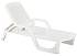 Шезлонг B:rattan NILO стопирующийся, белый—