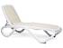 Шезлонг Nardi Omega без подлокотн., бело-бежевый—