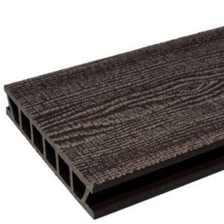 Террасная доска Deckron Woodlike шовная с тиснением, венге Террасная доска Deckron Woodlike шовная с тиснением, венге