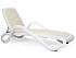 Шезлонг Nardi Alfa с подлокотниками, бело-бежевый—